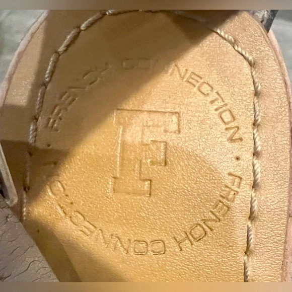 French Connection Hazel black and white twisty straps sandals size 38 / 8 US - Picture 7 of 9